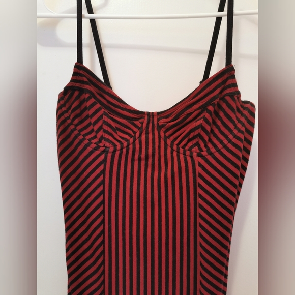 Forever 21 Dresses & Skirts - Red and navy striped body con bodice mini dress Forever 21 size women's M
